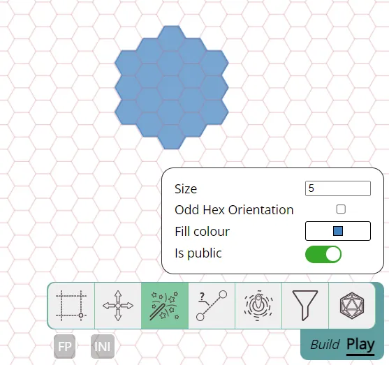 Spell tool hex sizes